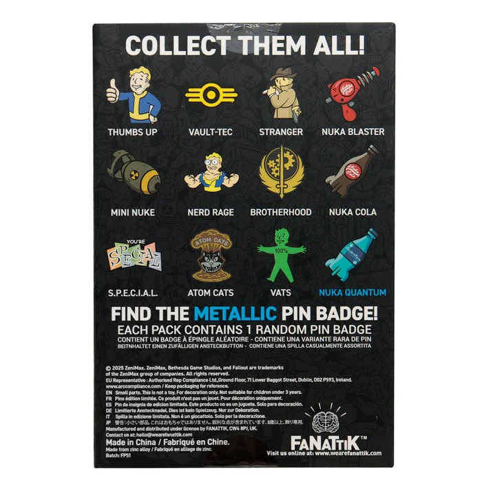 Fanattik Fallout Volume 2 Blind Box Pin