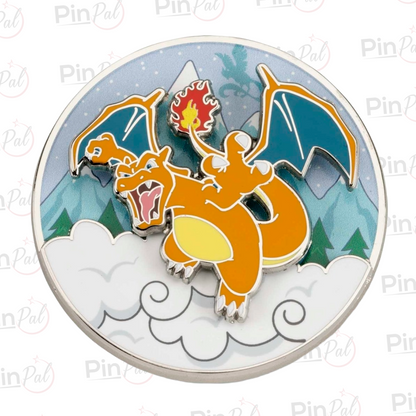 Pokémon Charizard Flying High Spinning Scenes Pin