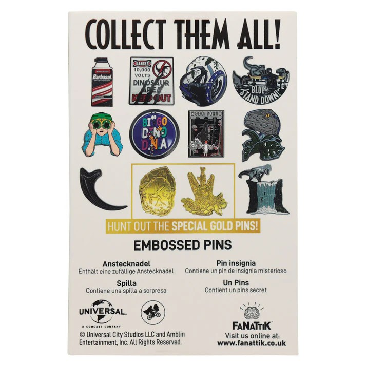 Fanattik Jurassic Park & Jurassic World Blind Box Pin