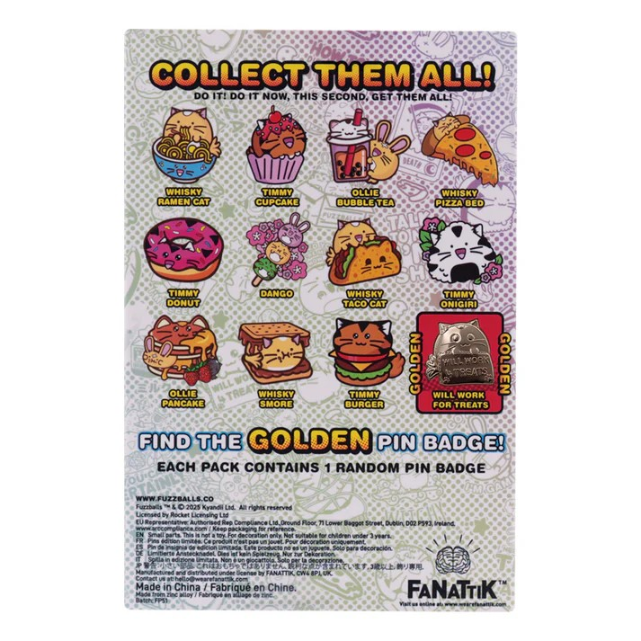 Fanattik Fuzzballs Cats Blind Box Pin