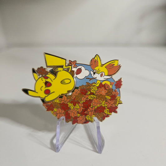 Pokémon Sliding Celebrations Pin Falling into Fun Pikachu Fennekin