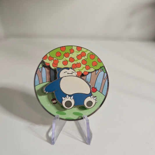 Pokémon Spinning Scenes Pin Snorlax Snack & Nap