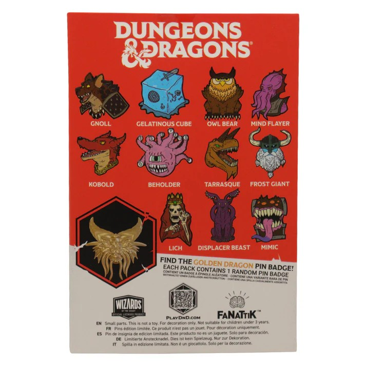Fanattik Dungeons & Dragons 50th Anniversary Blind Box Pin